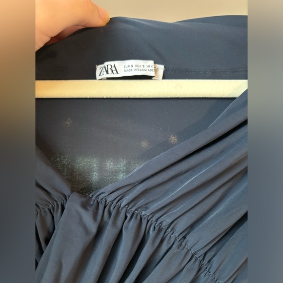 Beautiful blue long sleeve dress- Zara. Softest material!! - Picture 4 of 5